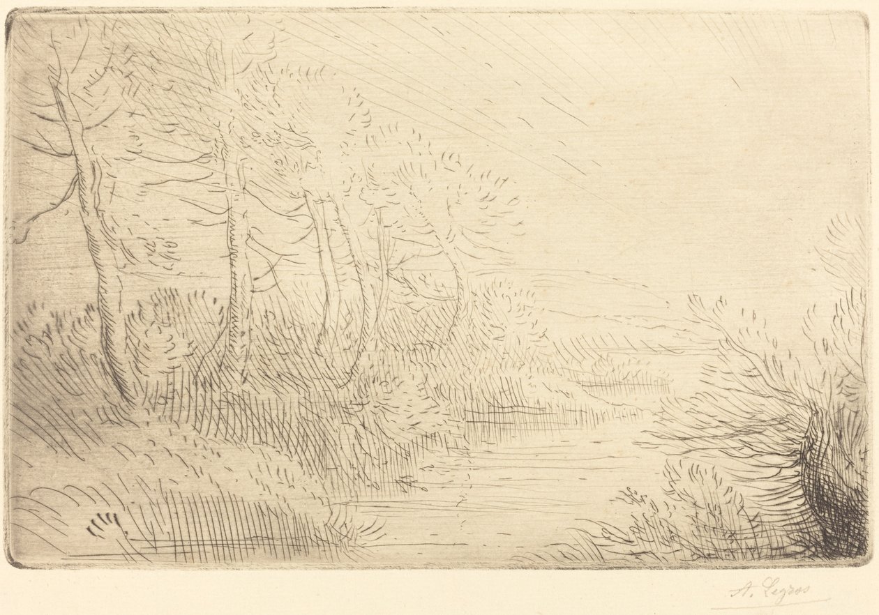 Flodstrand (Bord de la riviere) av Alphonse Legros