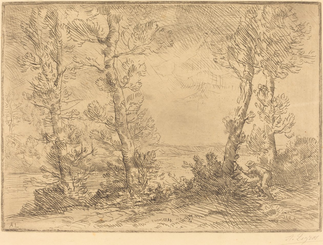 Laxfiskare Laxfiskaren. av Alphonse Legros