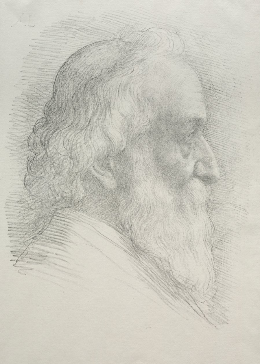 Självporträtt (10:e plattan) av Alphonse Legros
