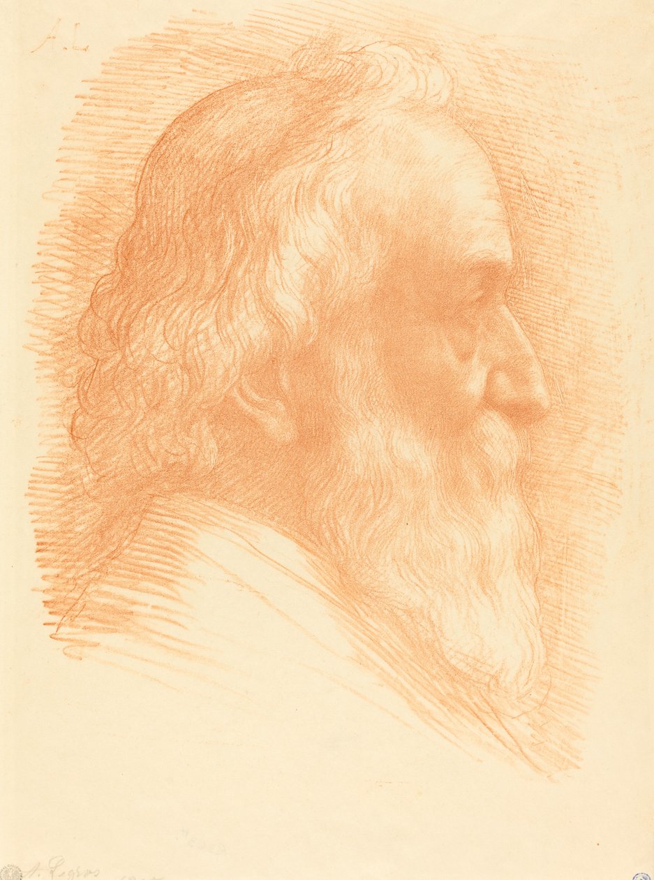 Självporträtt, 10:e plattan av Alphonse Legros