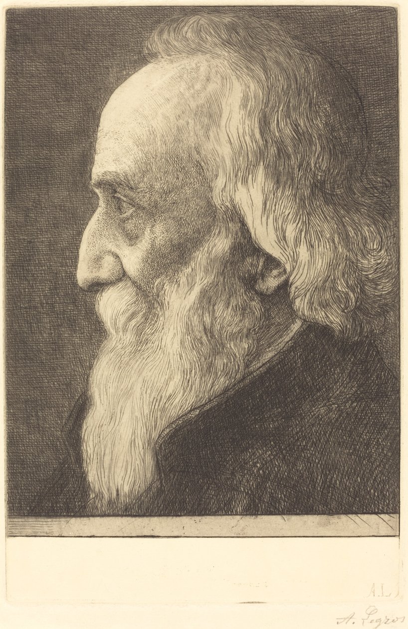 Självporträtt, 13:e plattan av Alphonse Legros
