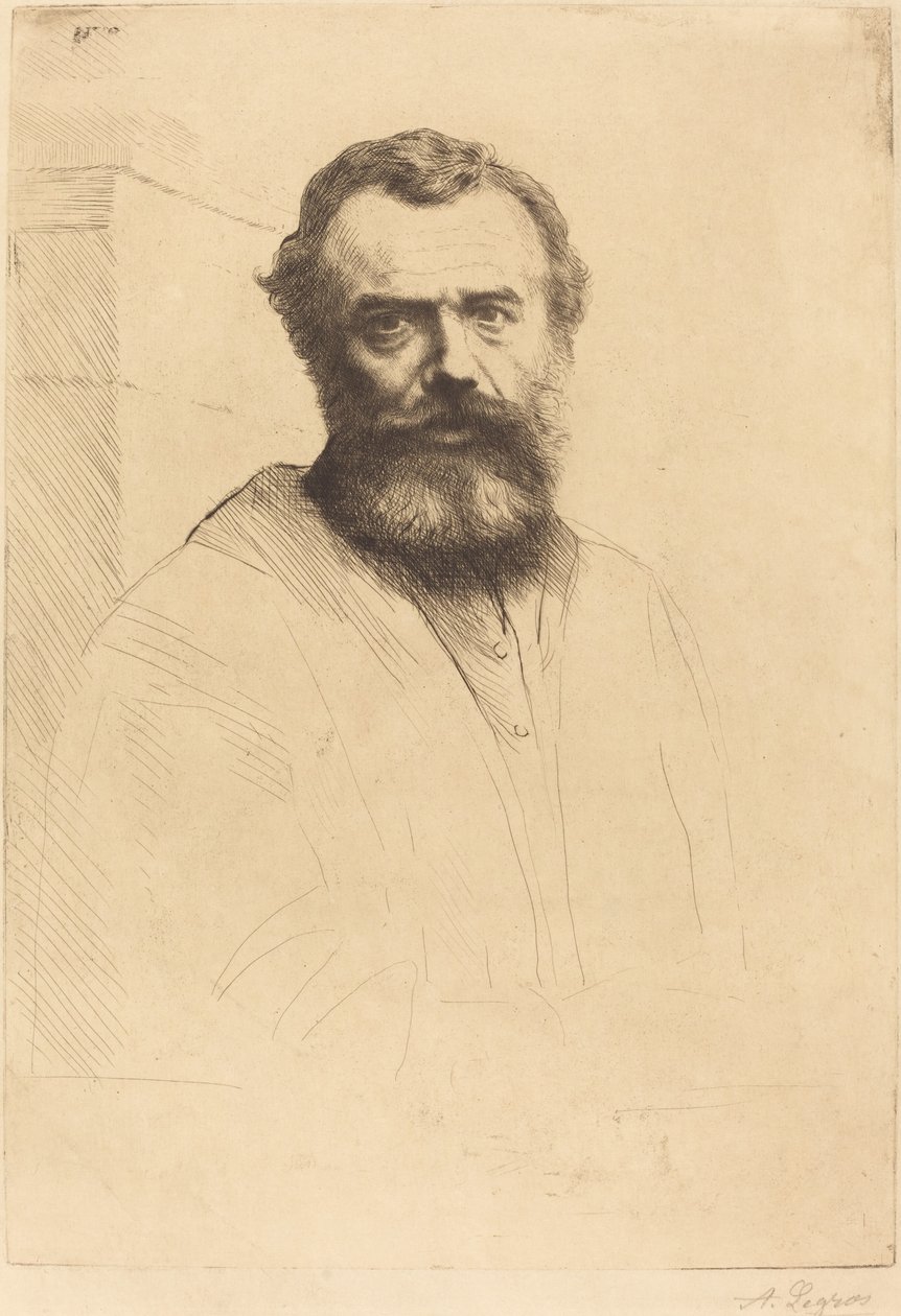 Självporträtt, tredje plattan, 1880. av Alphonse Legros