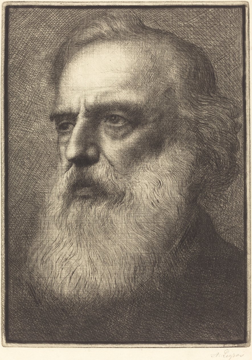 Självporträtt, 4:e plattan av Alphonse Legros