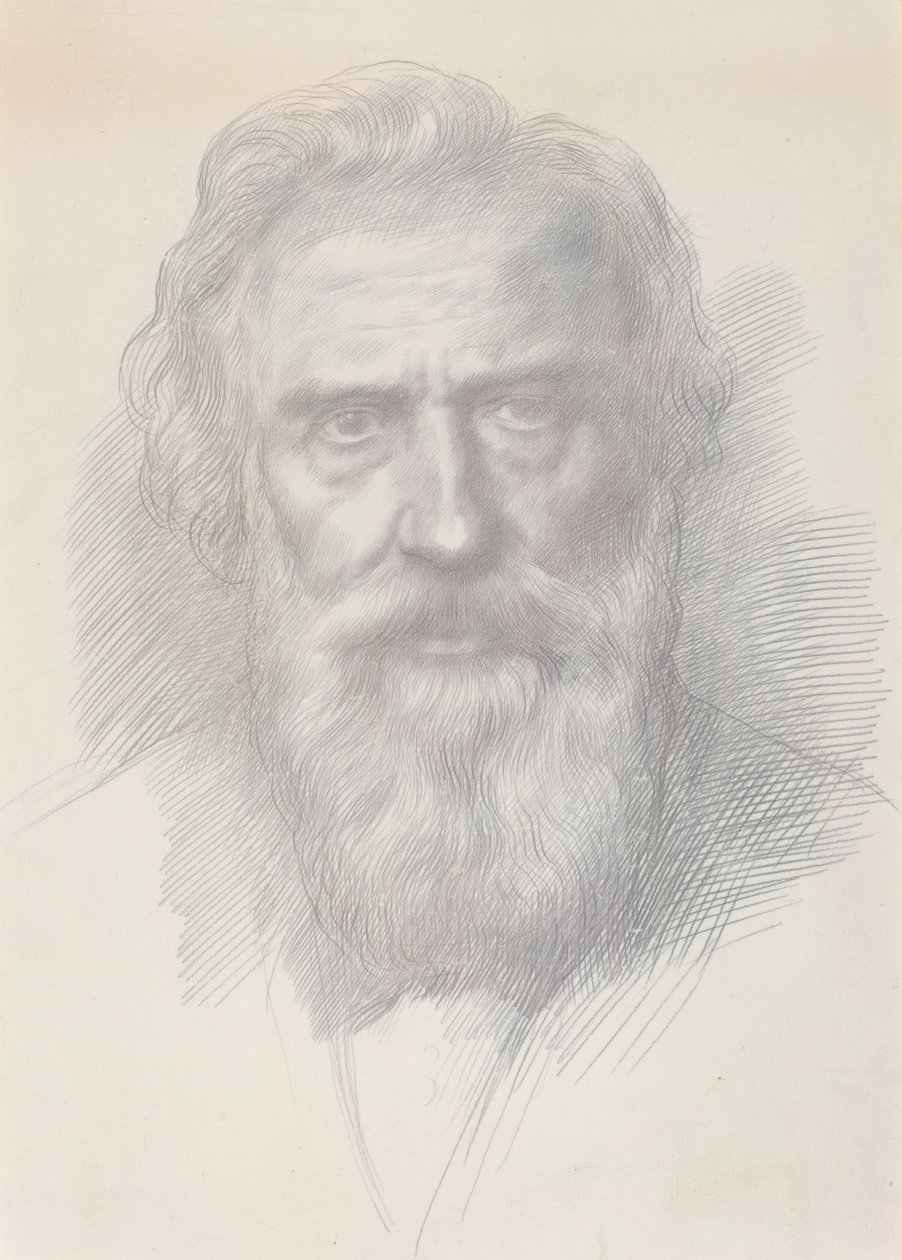 Självporträtt, ca. 1895. av Alphonse Legros