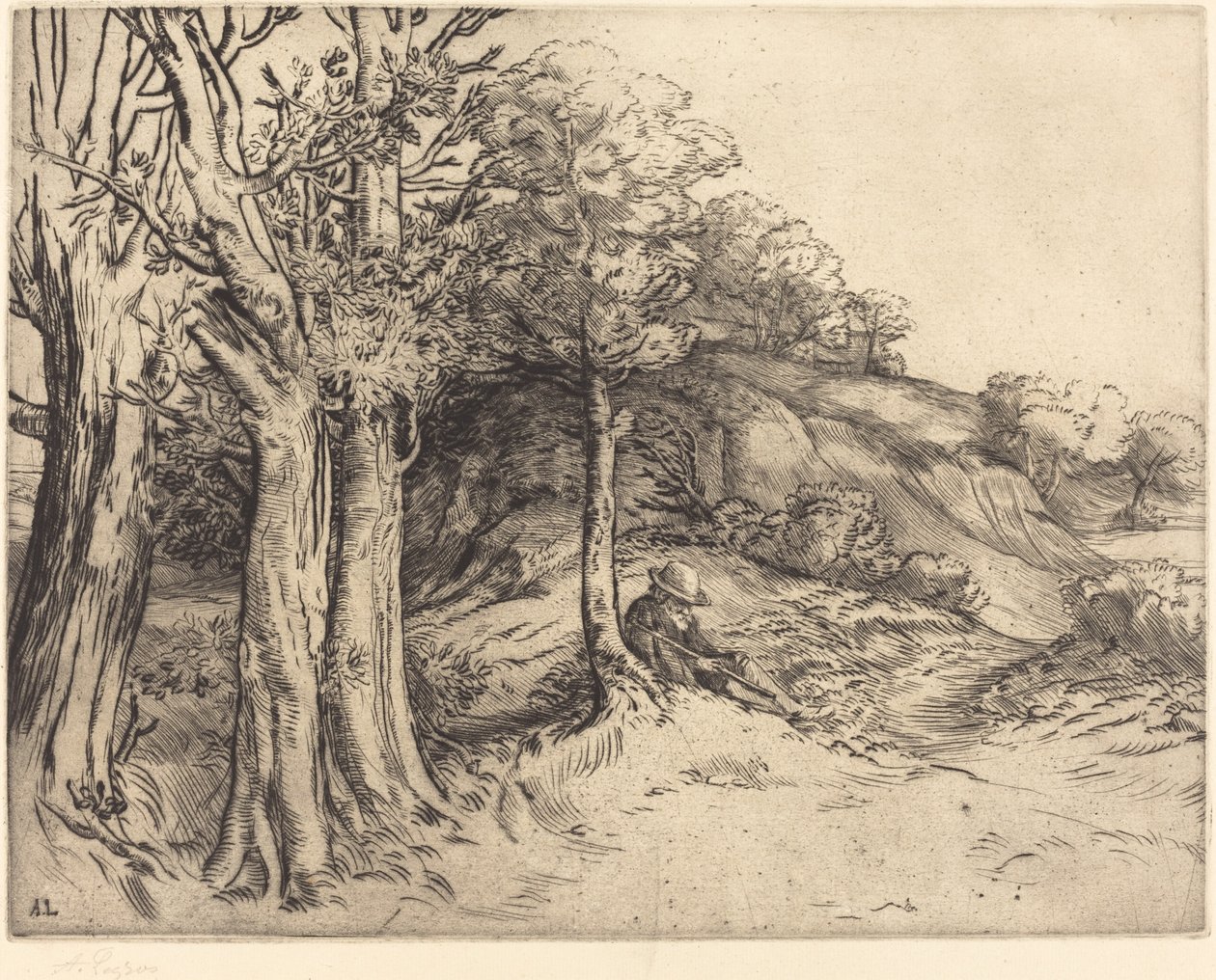 Ensamhet Ensamhet Landskap. av Alphonse Legros