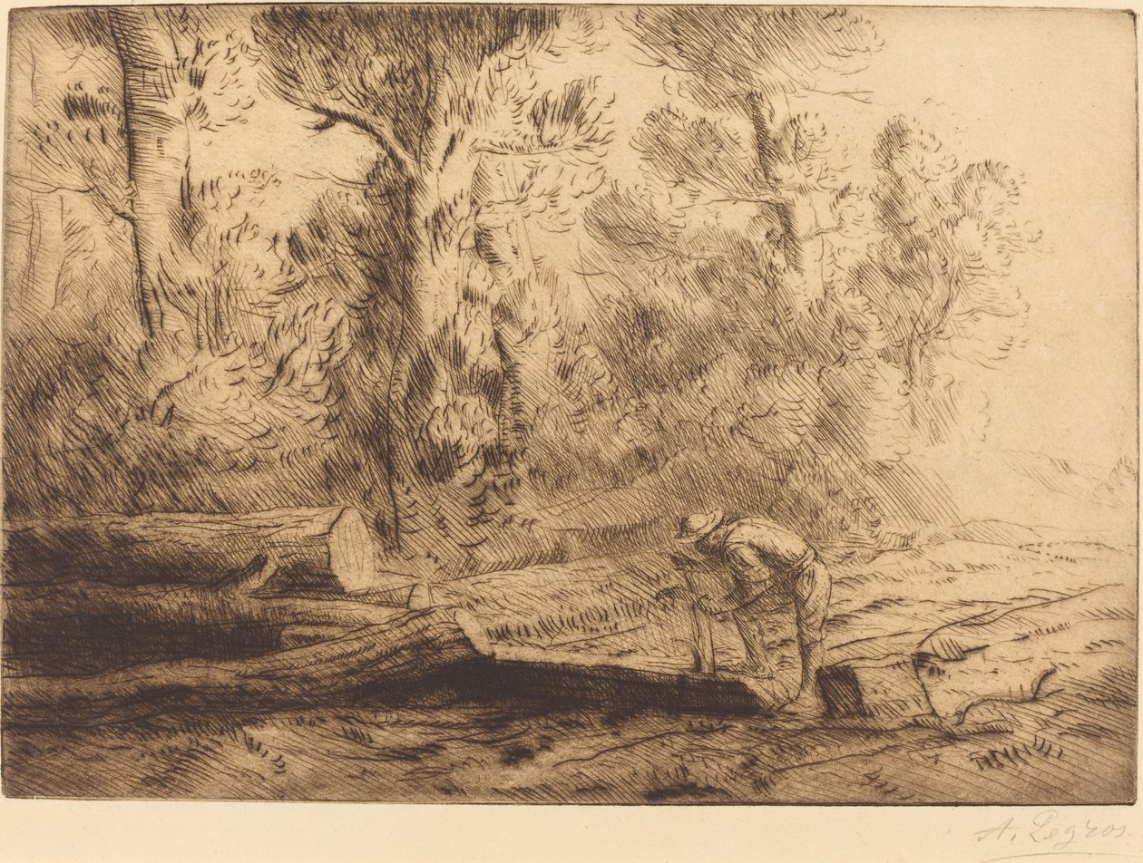 Kvadrera loggar av Alphonse Legros