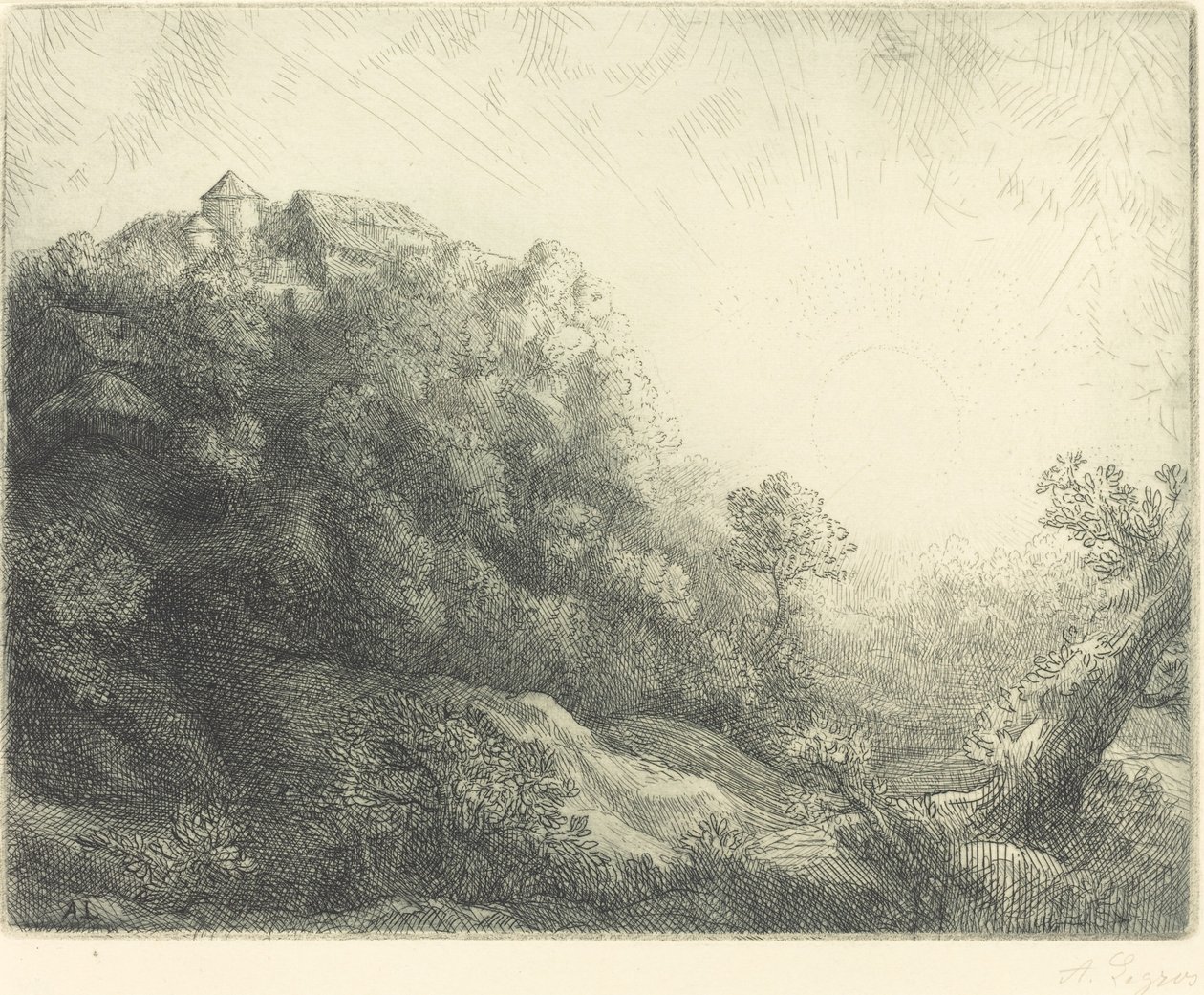 Soluppgång Soluppgång: Höst. av Alphonse Legros