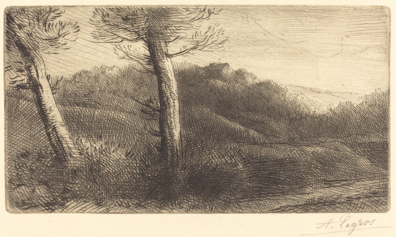 Solnedgång av Alphonse Legros
