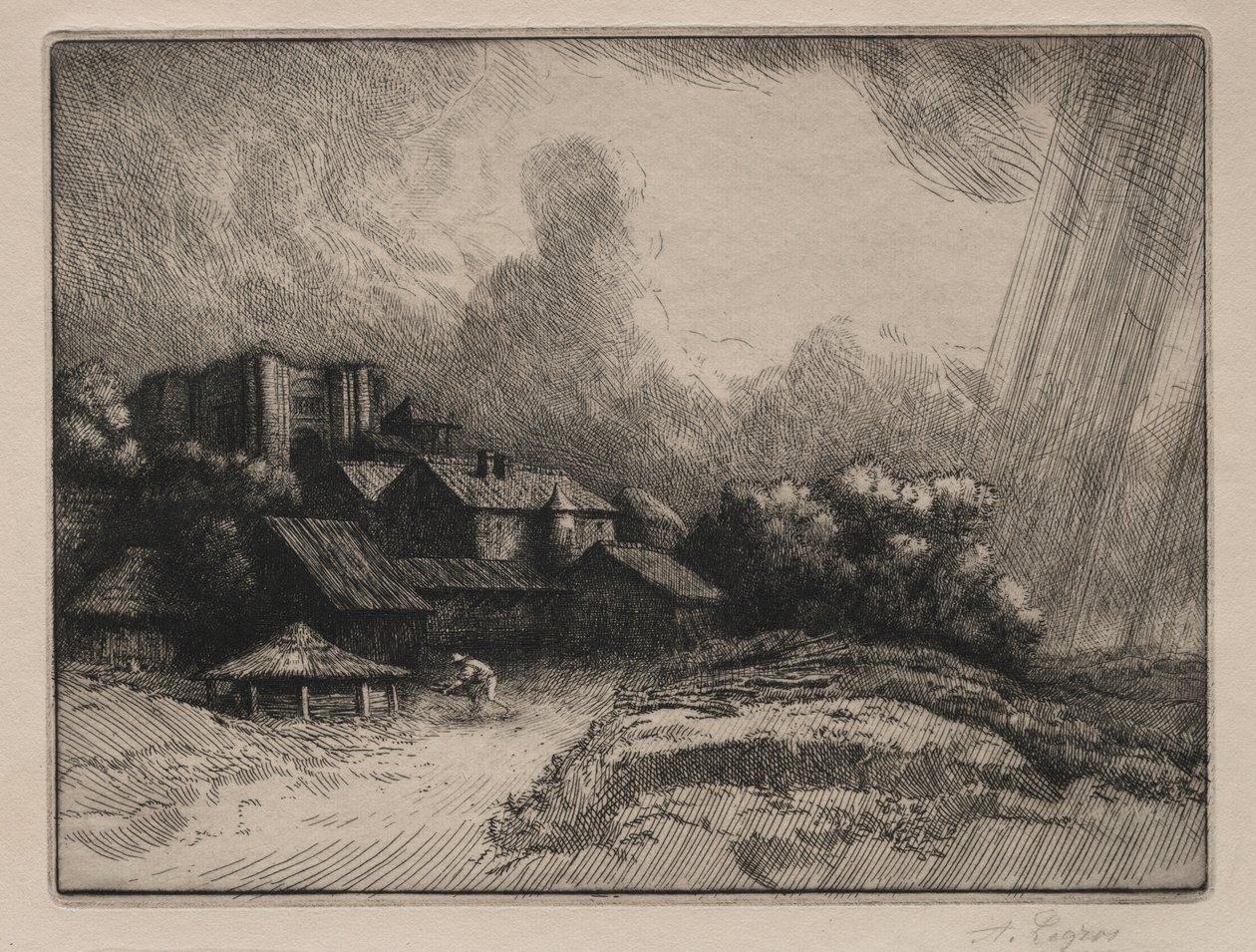 Abbey Farm. av Alphonse Legros