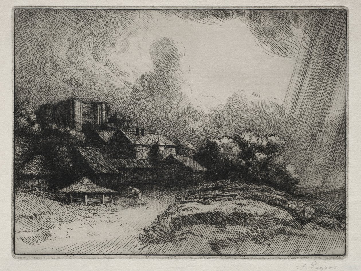 Abbey Farm. av Alphonse Legros