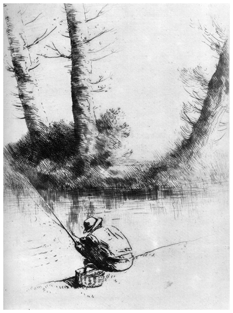 The Angler, c1860-1910 1924 av Alphonse Legros