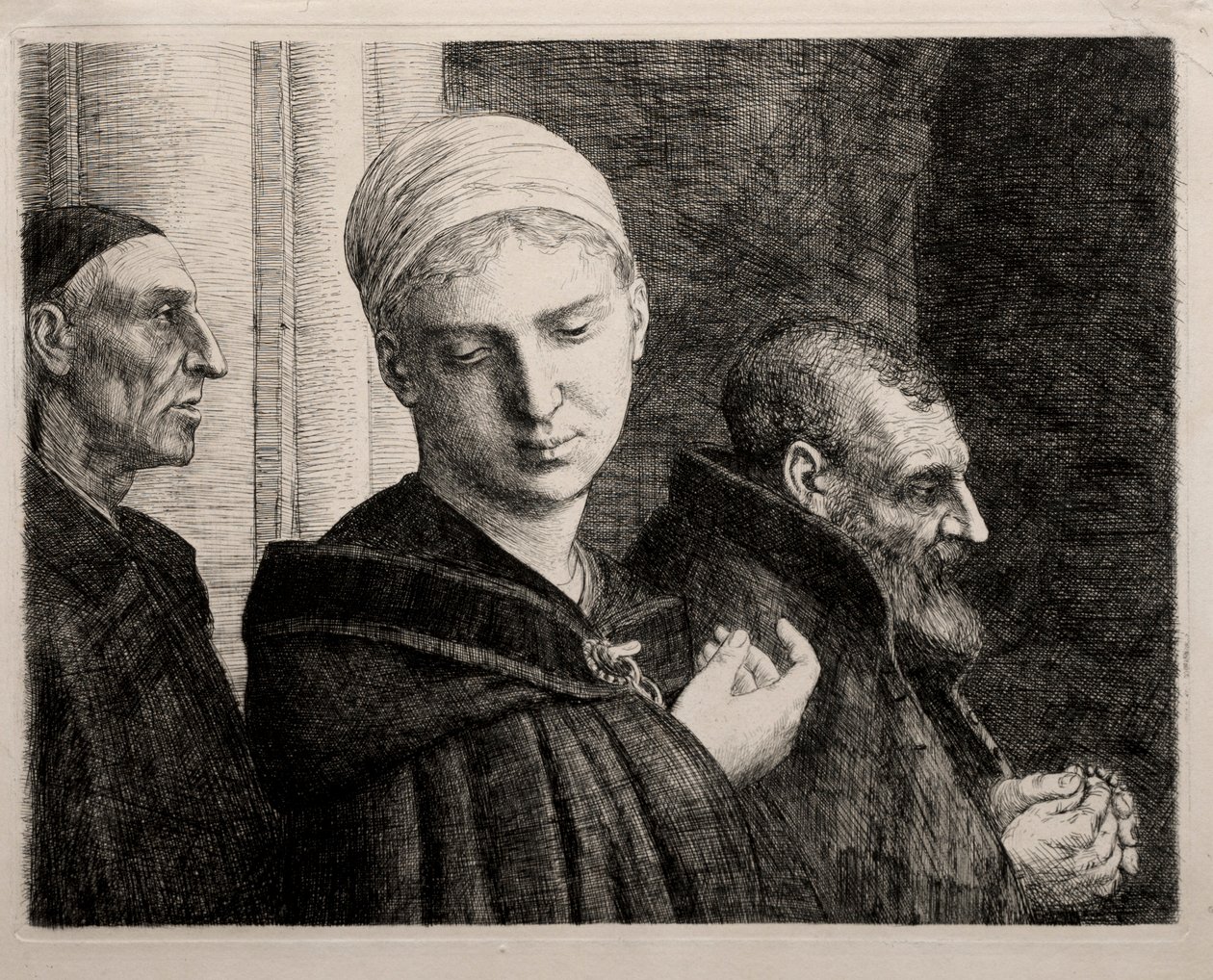 Dopet, 1870. av Alphonse Legros
