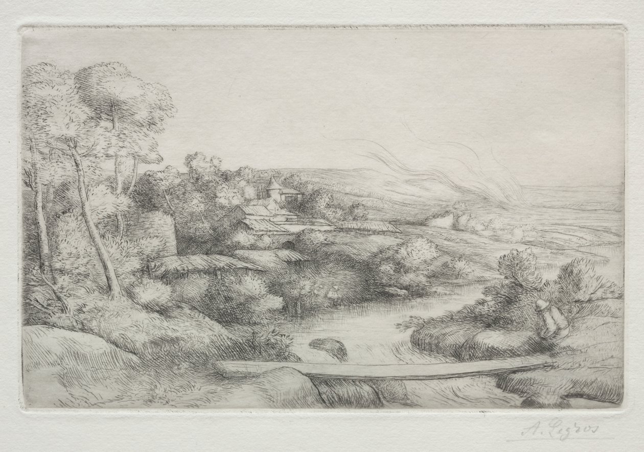 Gångbron (La Passerelle) av Alphonse Legros