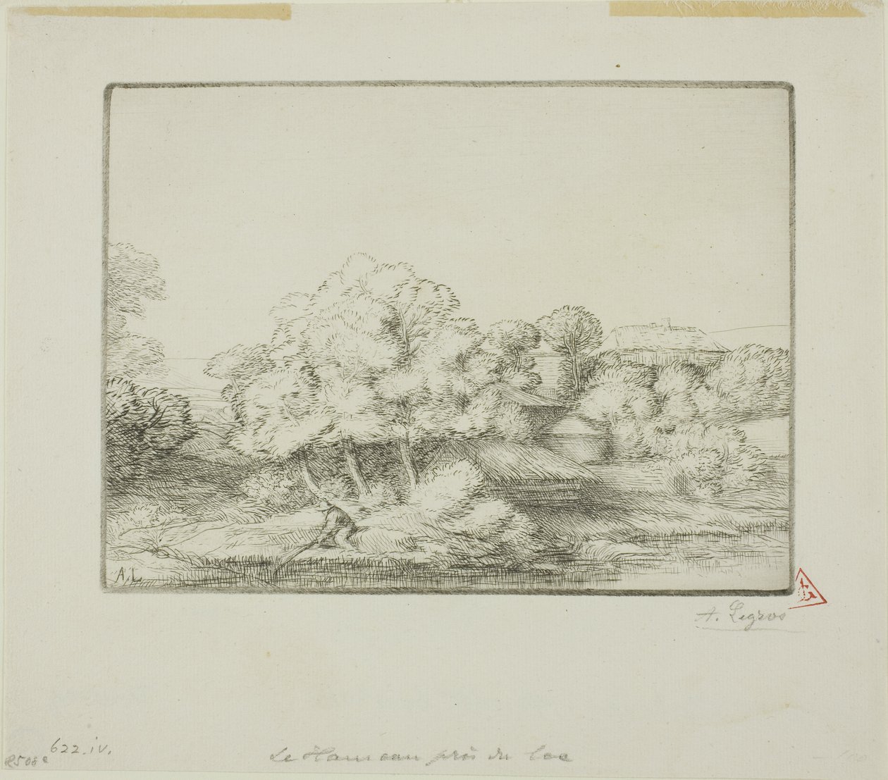 Hamlet vid sjön av Alphonse Legros