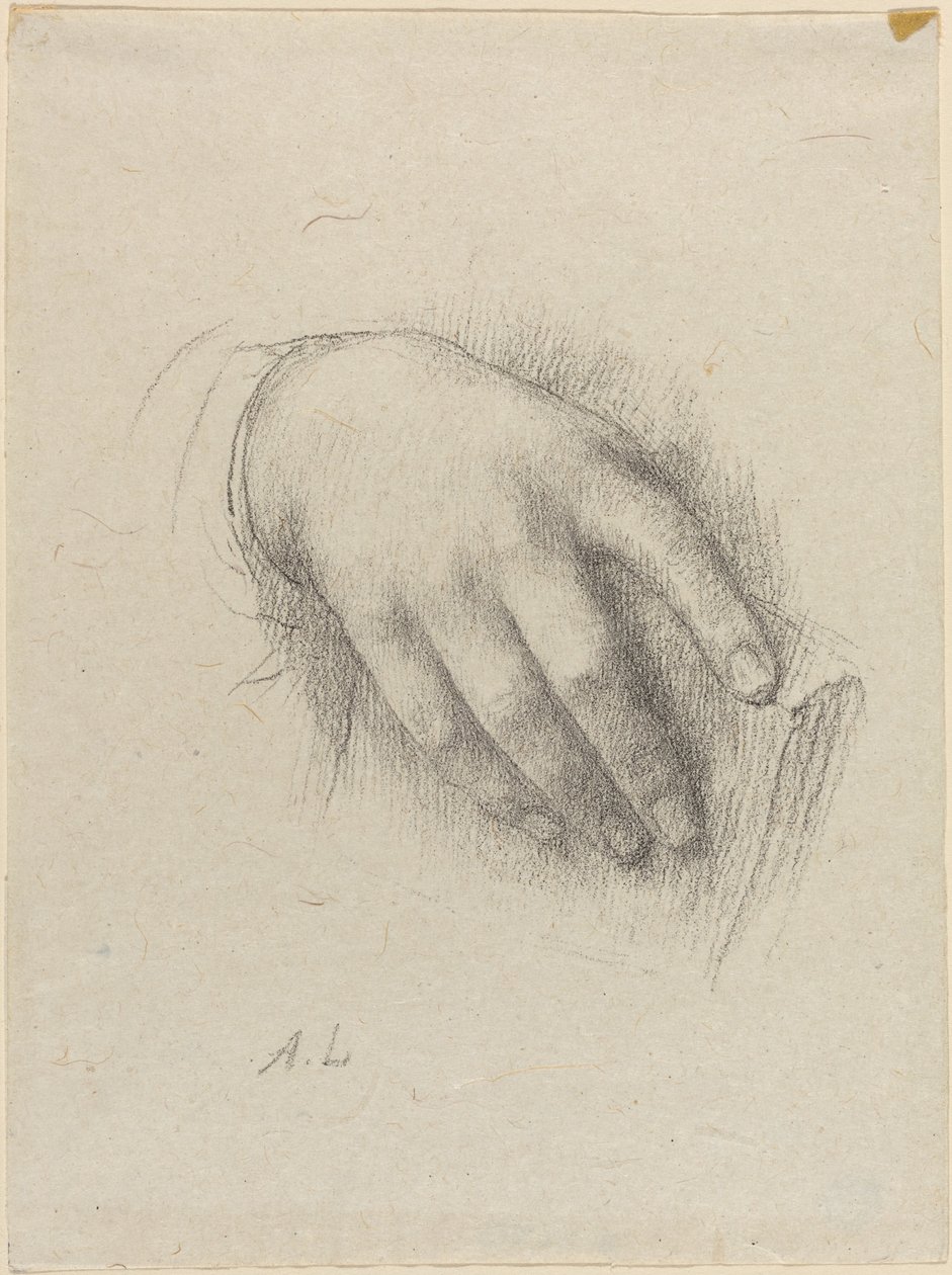 Konstnärens dotters hand. av Alphonse Legros