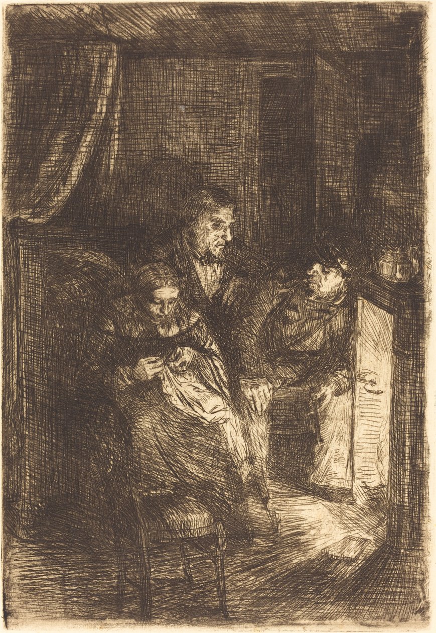The Hearth Le foajén. av Alphonse Legros