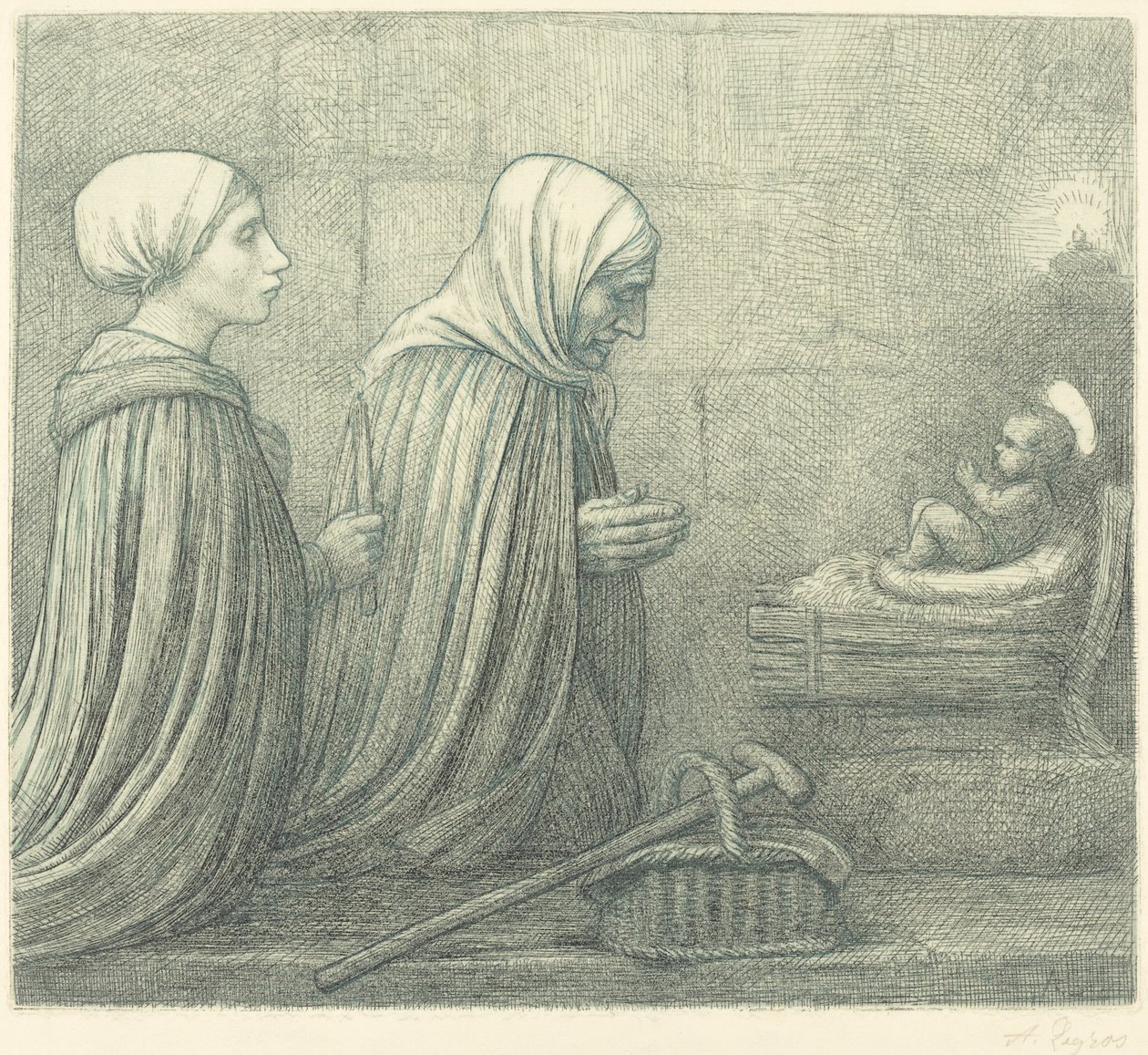 The Manger av Alphonse Legros