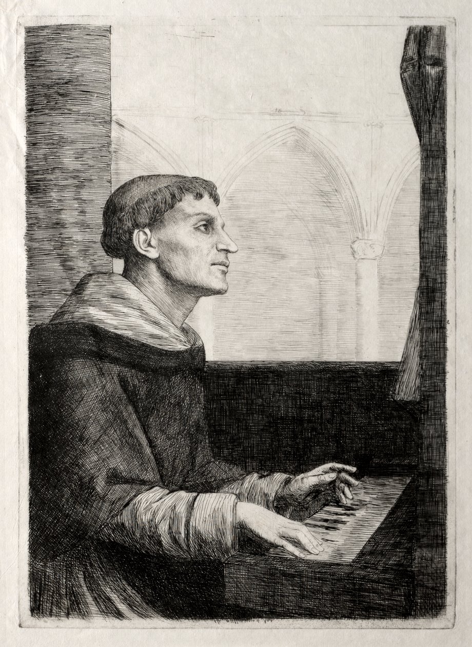 Munken vid orgeln av Alphonse Legros
