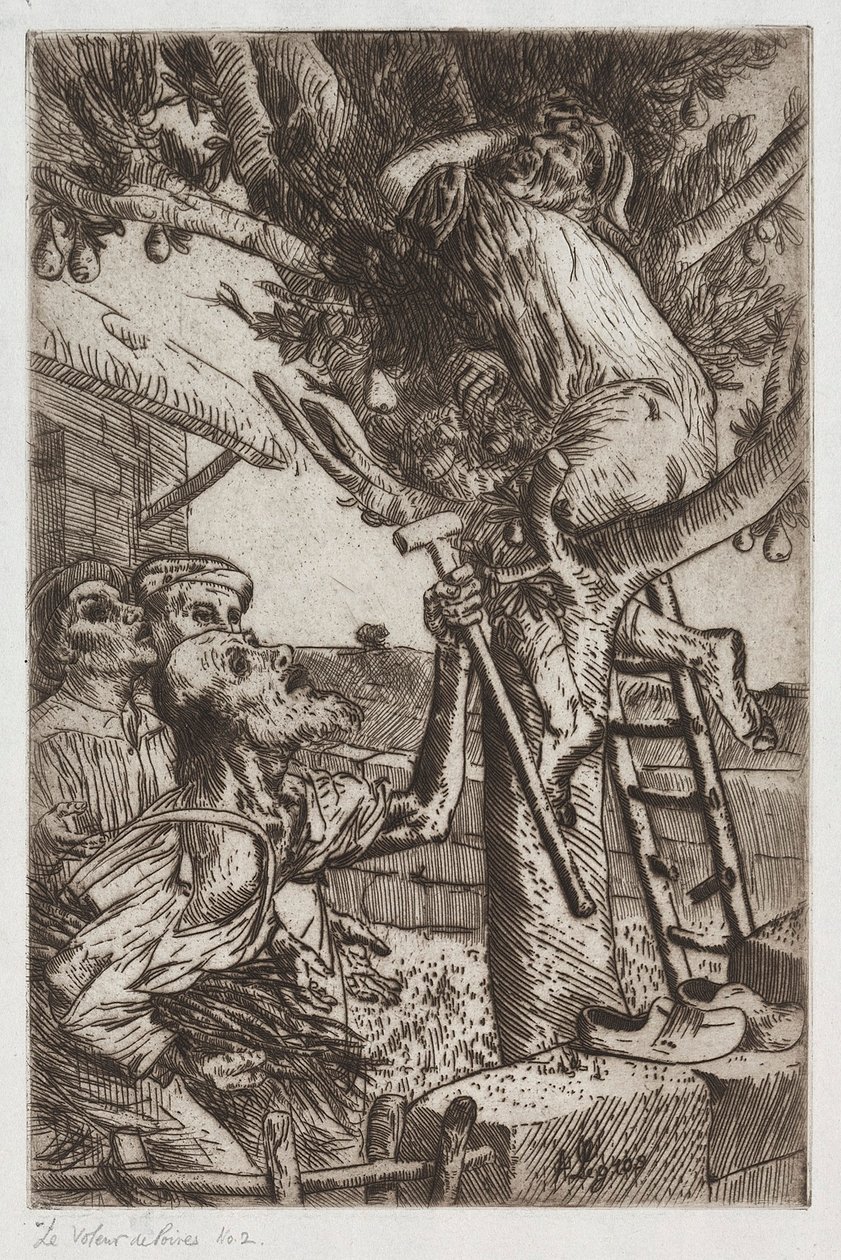 Pärontjuven, nr 1, ca. 1890. av Alphonse Legros