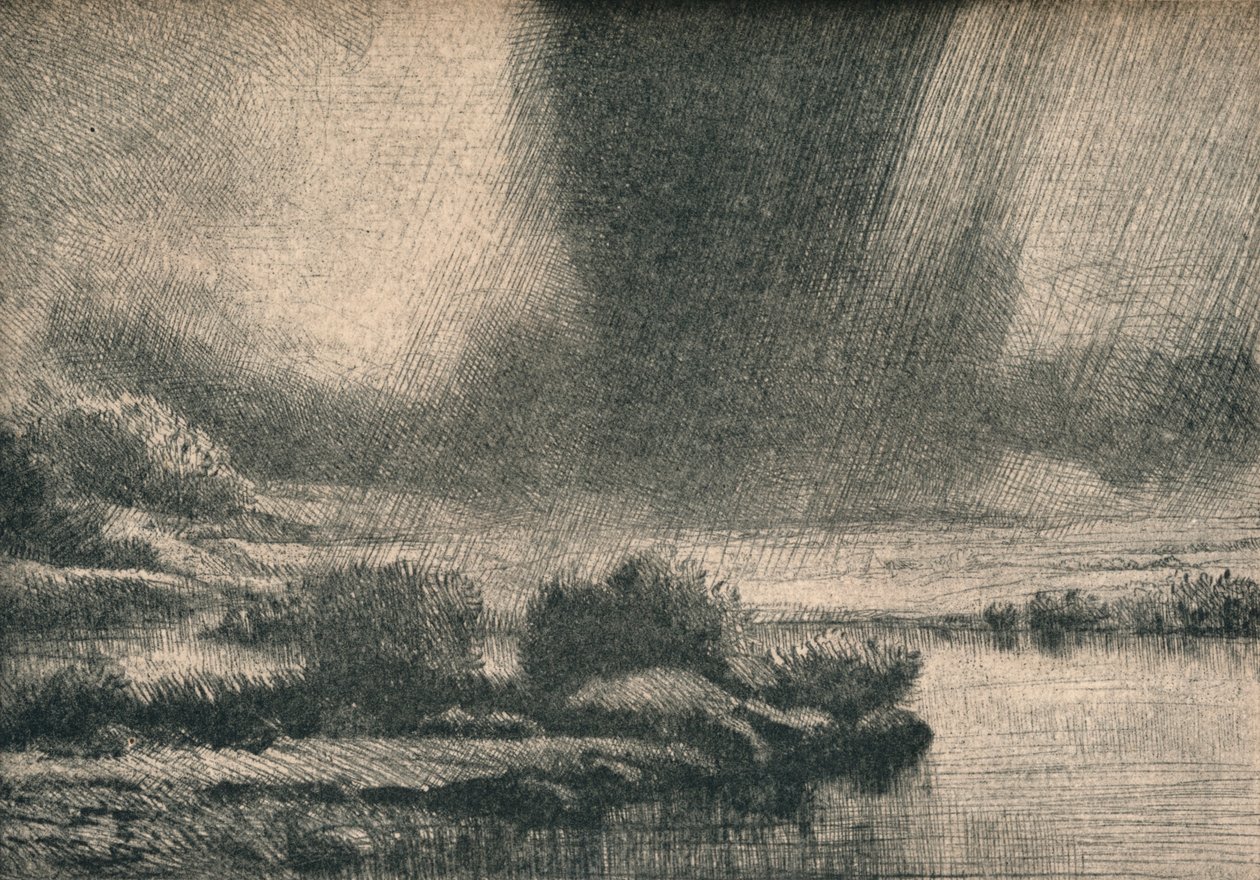 Stormen, c1890 av Alphonse Legros