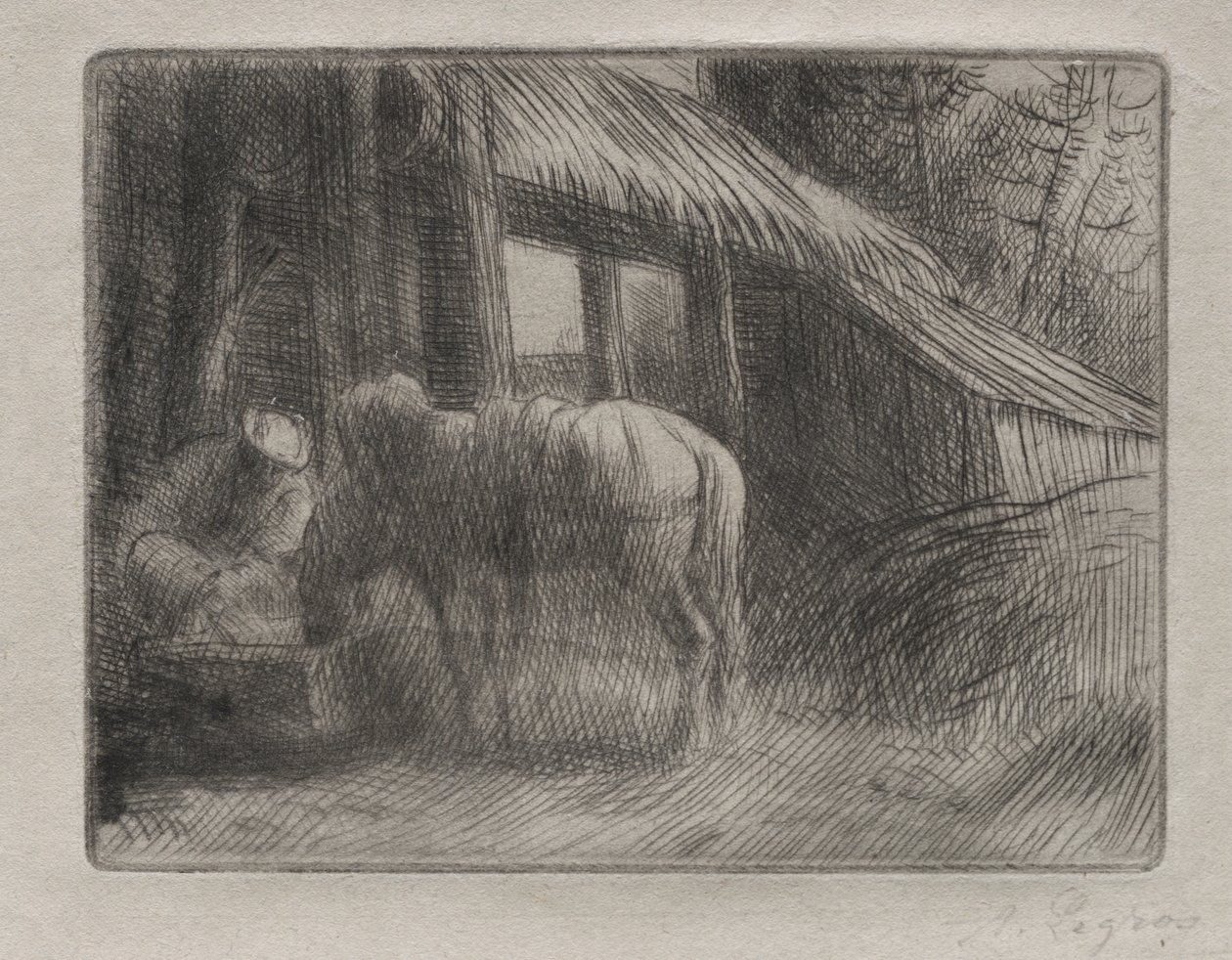 The Watering Place (andra plattan) av Alphonse Legros