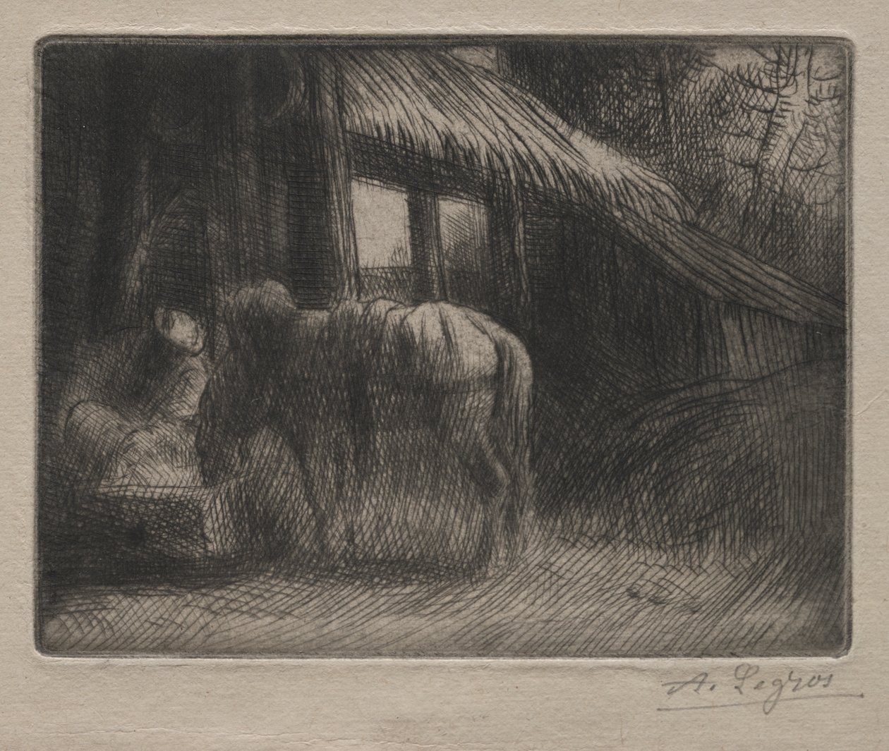 The Watering Place (andra plattan) av Alphonse Legros