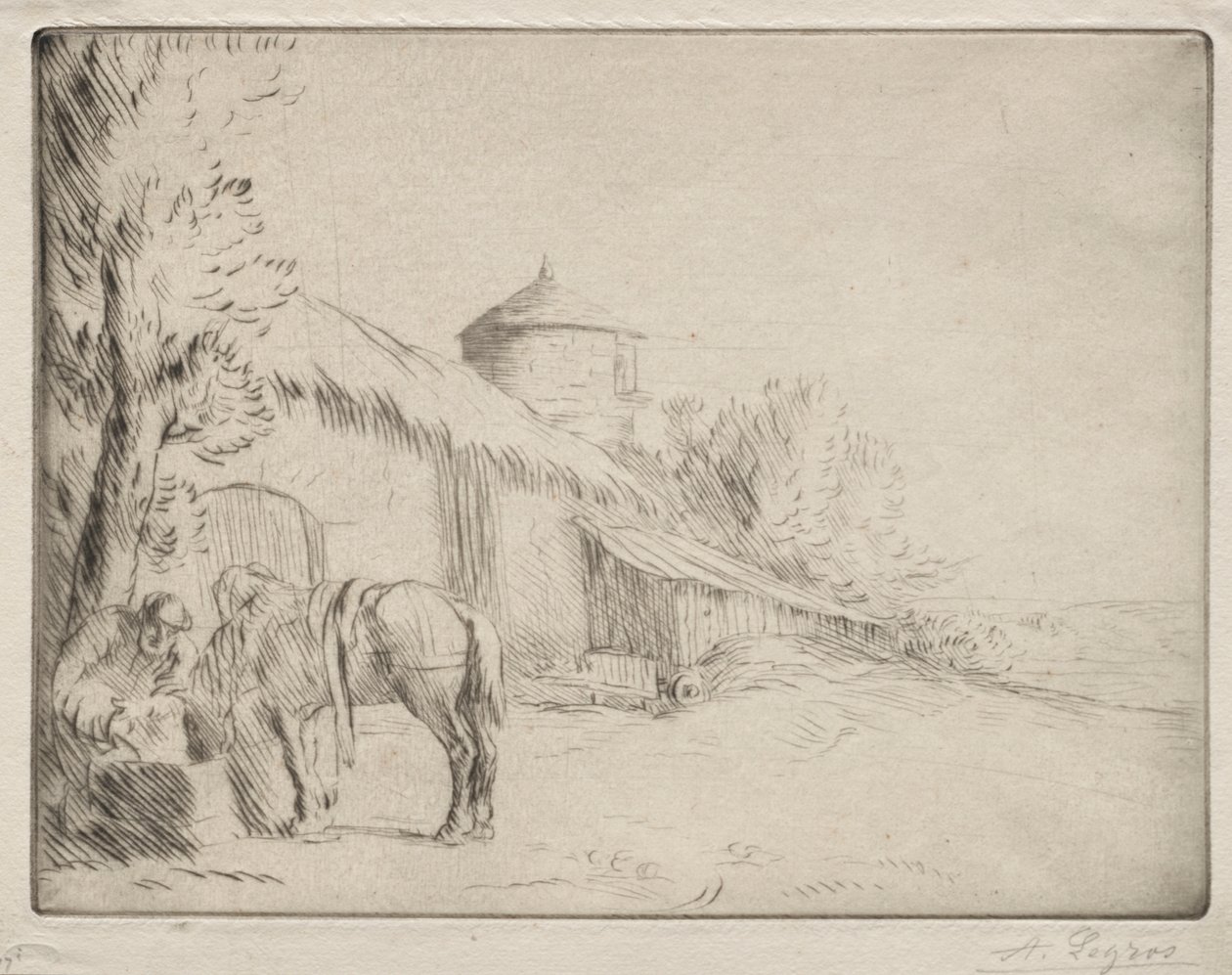The Watering Place (andra plattan) av Alphonse Legros