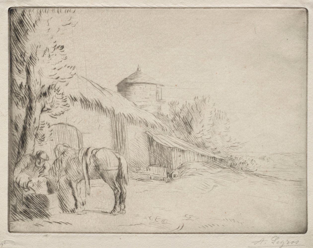 Bevattningsplatsen 2:a tallriken. av Alphonse Legros