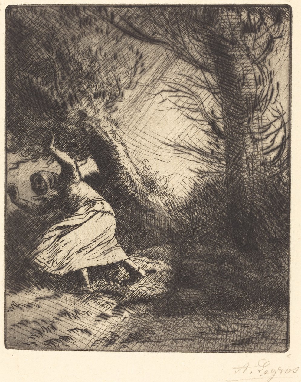 Åska (en åska) av Alphonse Legros