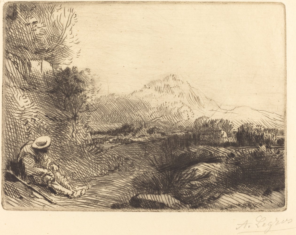 Resenären vilar av Alphonse Legros