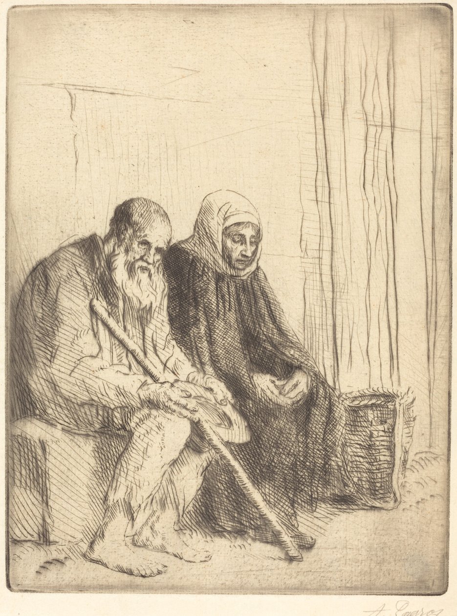 Två tiggare De två tiggarna. av Alphonse Legros