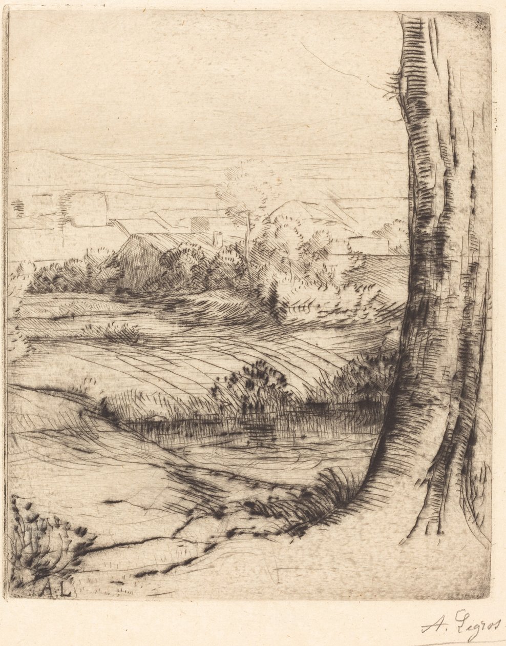 Vy över Reeds Coin de roseau. av Alphonse Legros