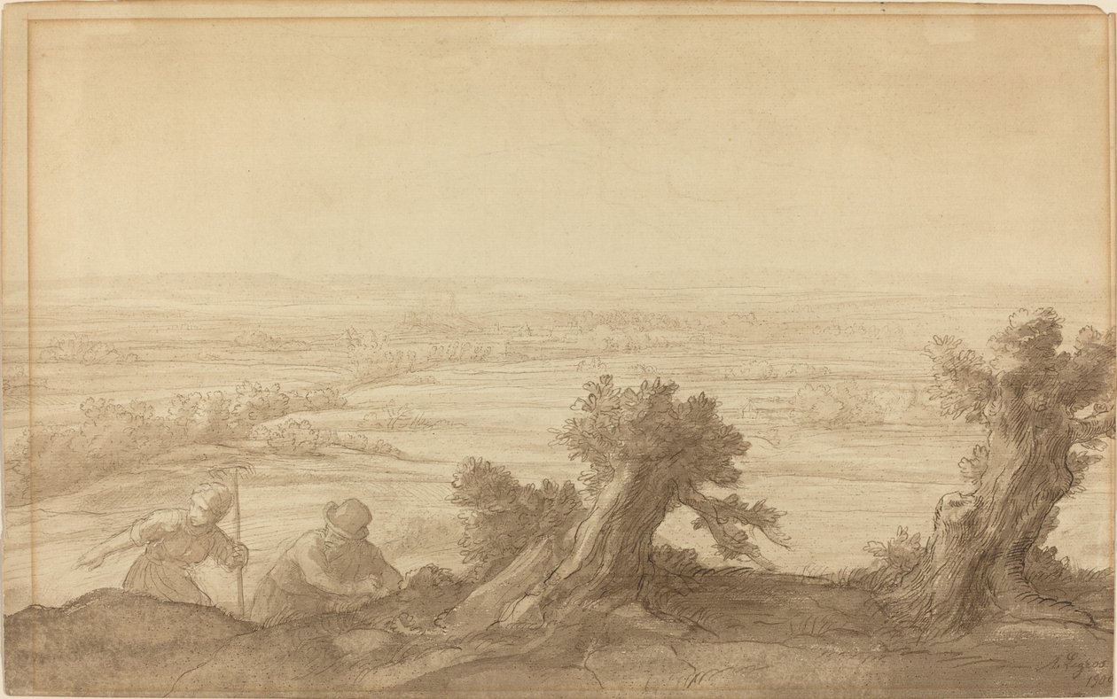 Utsikt över Flat Country av Alphonse Legros