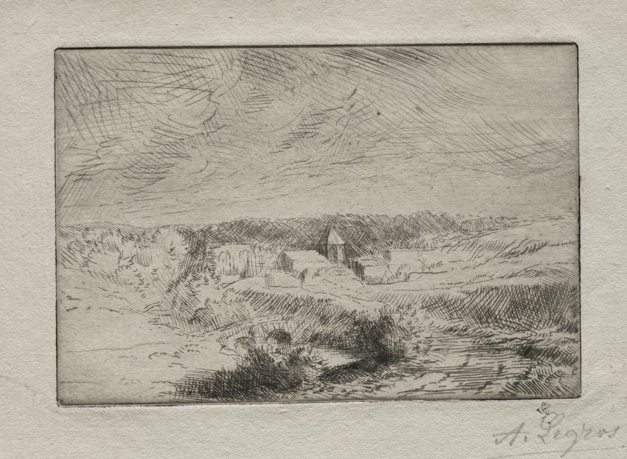 Byn Wimille, nära Boulogne. av Alphonse Legros