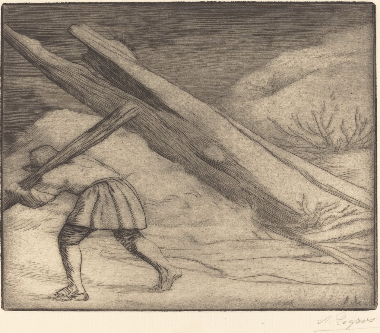 Vinter, 1:a tallrik av Alphonse Legros