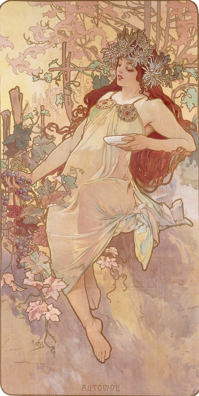 Höst; Hösten, c.1896 av Alphonse Mucha