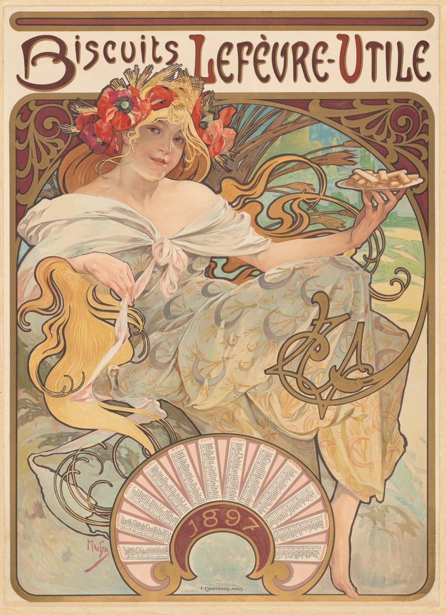 Lefèvre-Utile cookies av Alphonse Marie Mucha