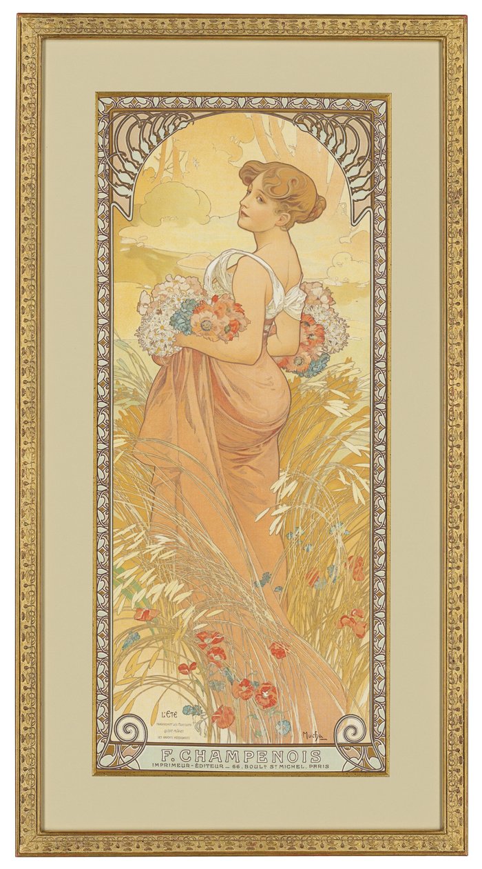 Fyra årstider: Sommaren 1900 av Alphonse Mucha