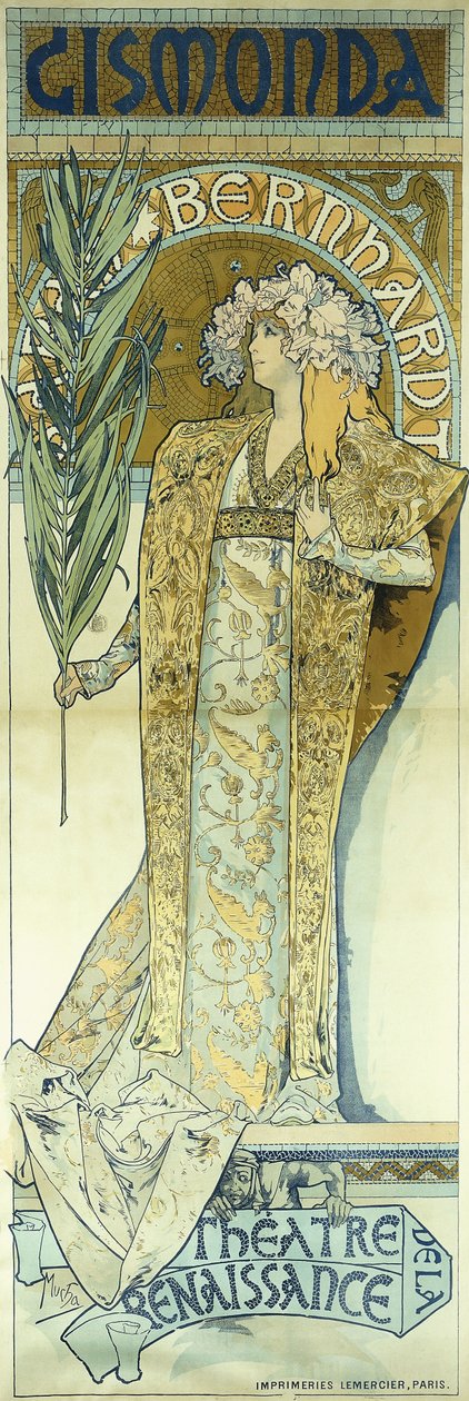 Gismonda, ca 1894 av Alphonse Mucha