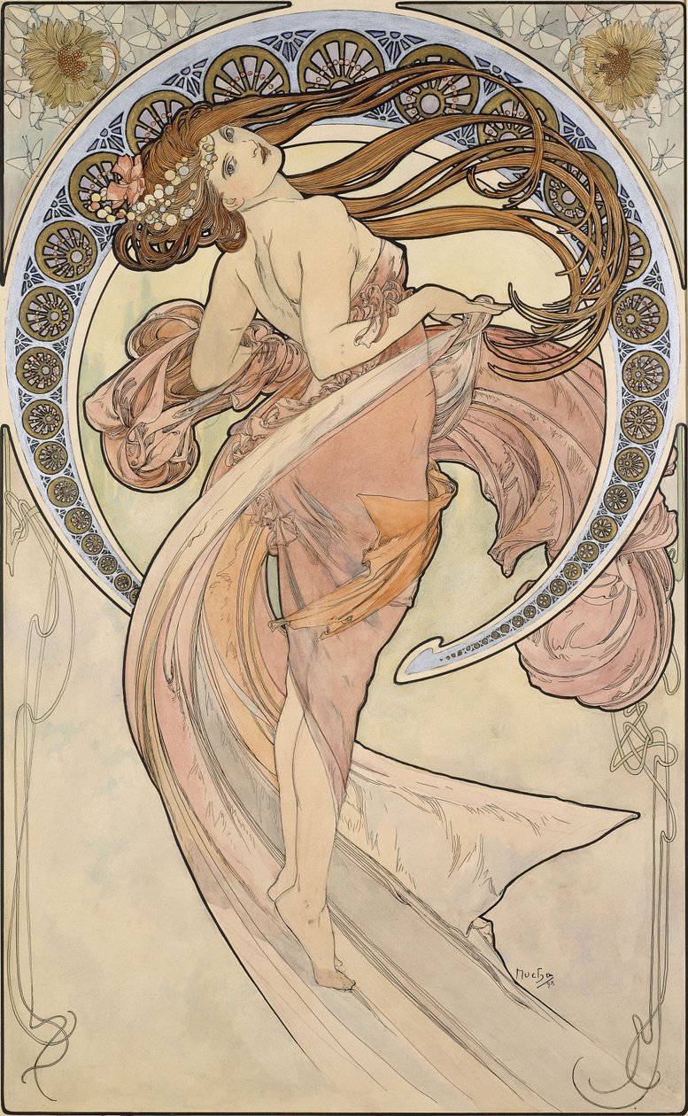 Dansen, 1898 av Alphonse Mucha