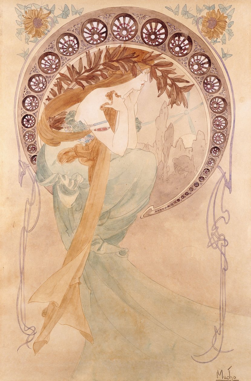 Dikterna, av Alphonse Mucha