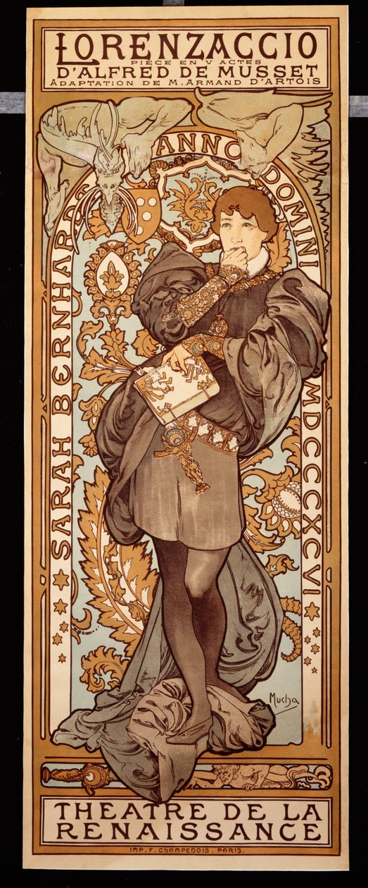 Lorenzaccio, 1896 av Alphonse Mucha