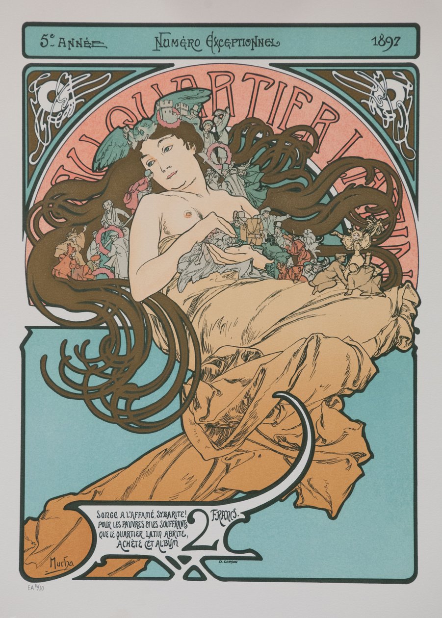 I Quartier Latin, 1897. av Alphonse Mucha