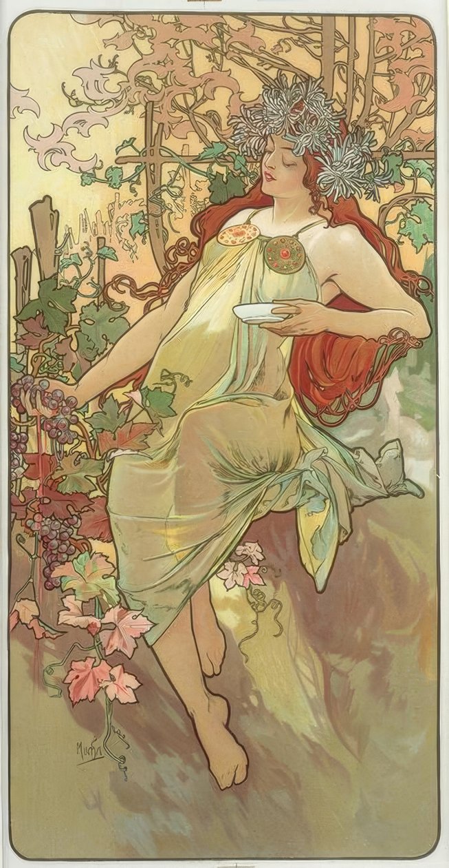 Höst av Alphonse Mucha