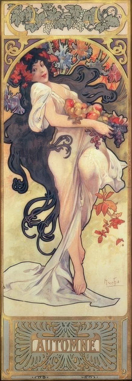 Höst av Alphonse Mucha