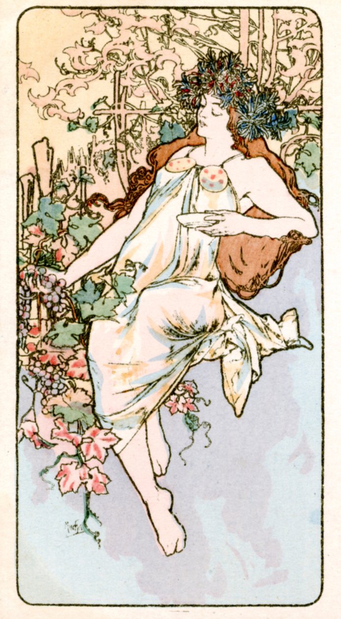 "Hösten", 1897 av Alphonse Mucha
