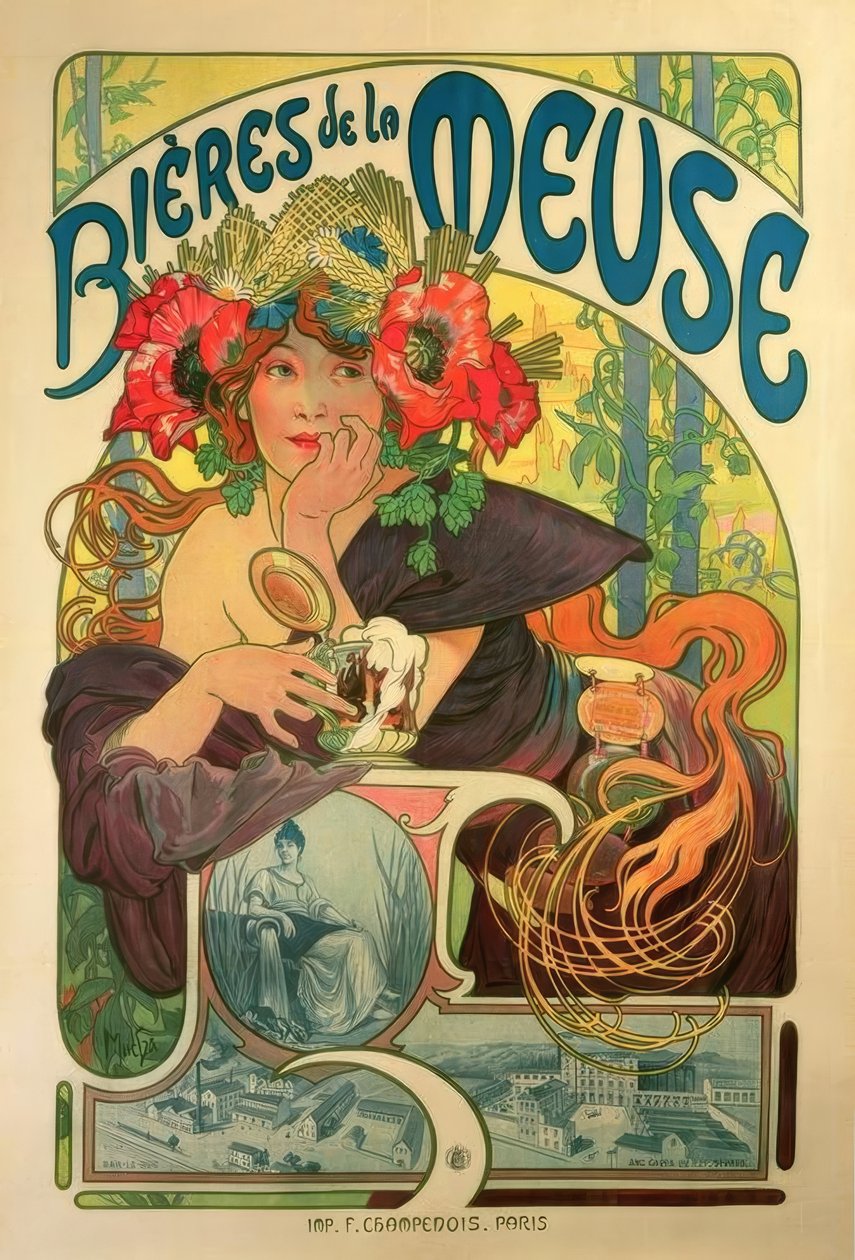 Öl från Meuse av Alphonse Mucha
