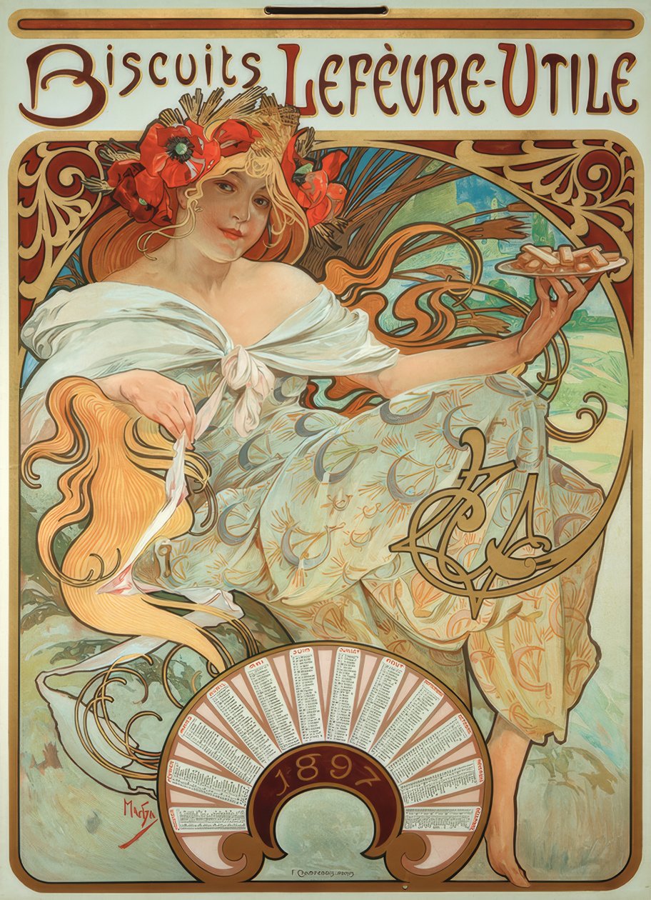 Lefèvre-Utile cookies av Alphonse Mucha