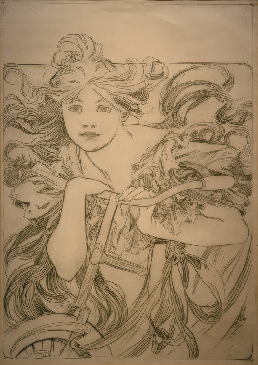 Cycles Perfecta, Design Sketch av Alphonse Mucha