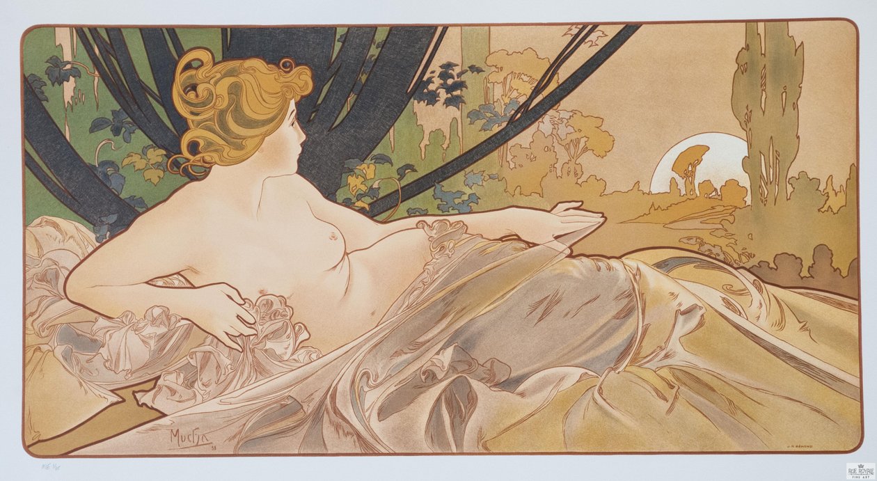 Dawn, 1899. av Alphonse Mucha